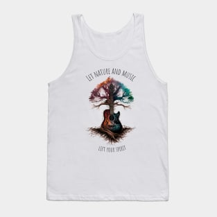 Acoustic Guitar Tree of Life |Gift for Guitar Player | Nature Guitarist | Motivational quotes Tank Top